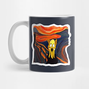 The Scream Emoji Cat Mug